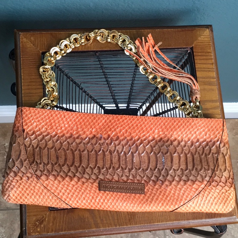 BCBG Max Azria Signature Python Snakeskin Purse
